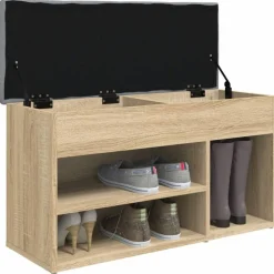 vidaXL Zapatero madera de ingeniería 82x32x45,5 cm Roble Sonoma Sale