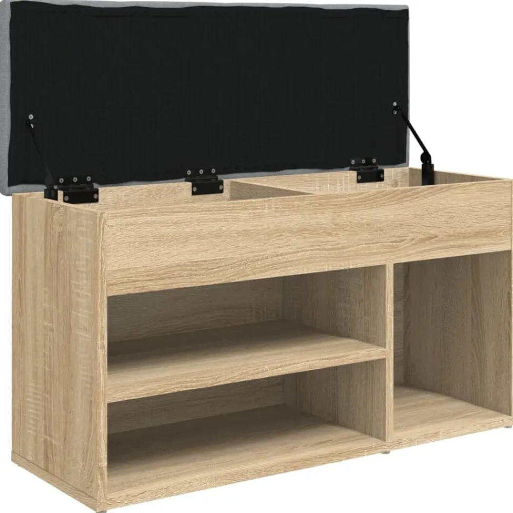vidaXL Zapatero madera de ingeniería 82x32x45,5 cm Roble Sonoma Sale