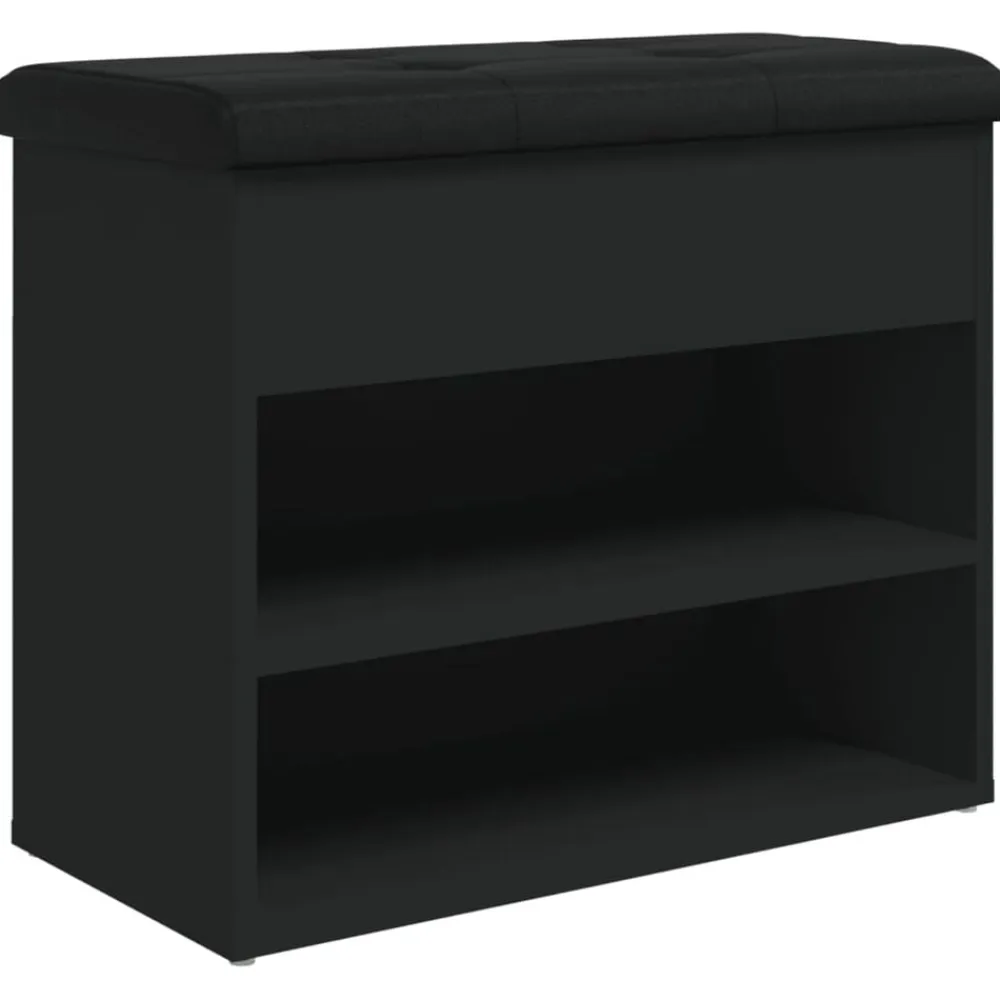 vidaXL Bancos-Zapatero madera de ingeniería 62x32x50 cm