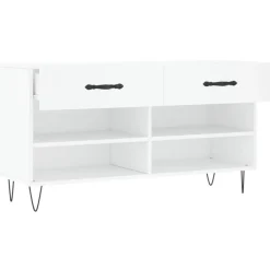 vidaXL Zapatero madera de ingeniería 102x35x55 cm Blanco Online