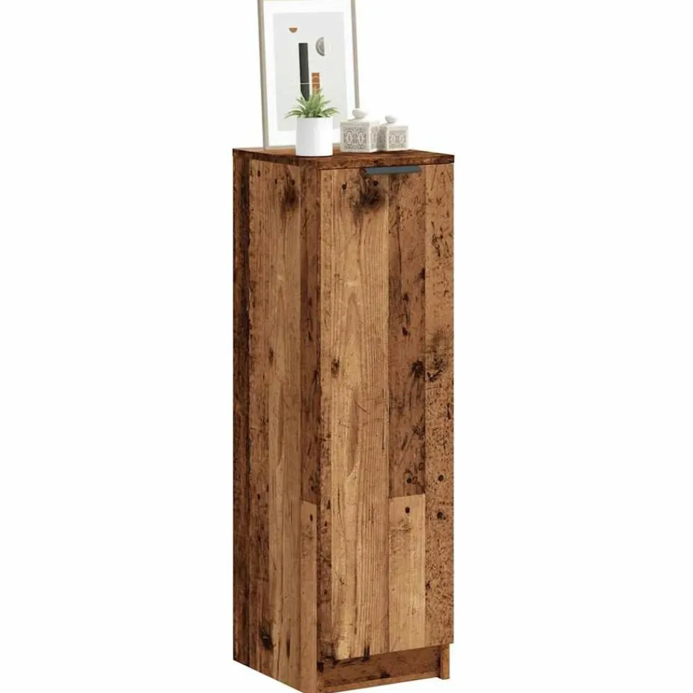 vidaXL Productos Del Hogar-Zapatero madera de ingeniería envejecida 29,5x35x100,5cm