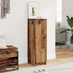 vidaXL Productos Del Hogar-Zapatero madera de ingeniería envejecida 29,5x35x100,5cm