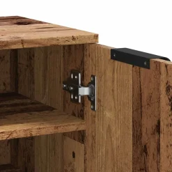 vidaXL Productos Del Hogar-Zapatero madera de ingeniería envejecida 29,5x35x100,5cm