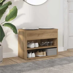 vidaXL Productos Del Hogar-Zapatero madera de ingeniería 60x30x45 cm