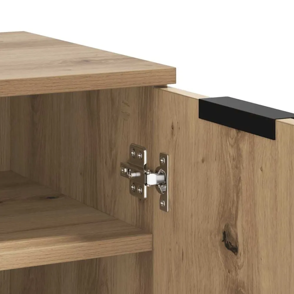 vidaXL Zapatero madera de ingeniería roble artisian 59x35x70 cm Roble artisan New