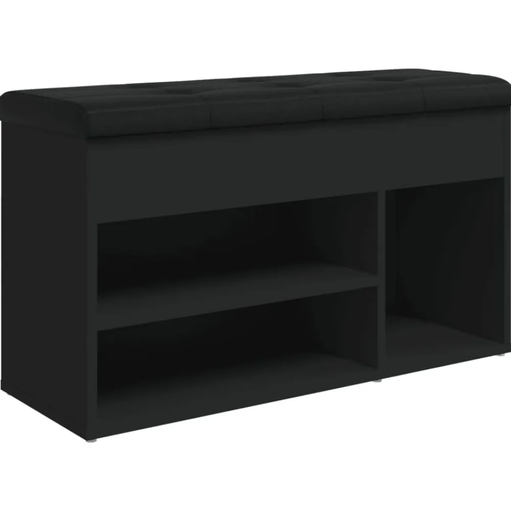 vidaXL Bancos-Zapatero madera de ingeniería 82x32x45,5 cm