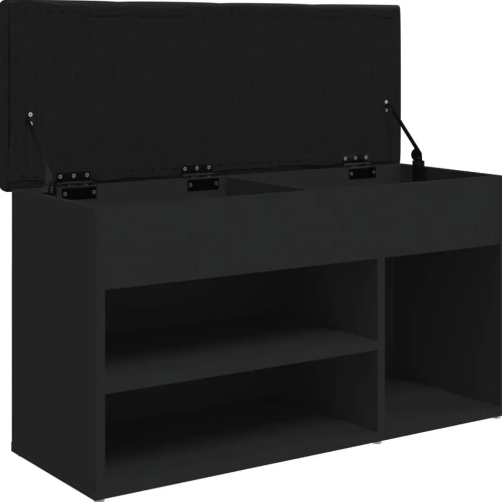 vidaXL Bancos-Zapatero madera de ingeniería 82x32x45,5 cm