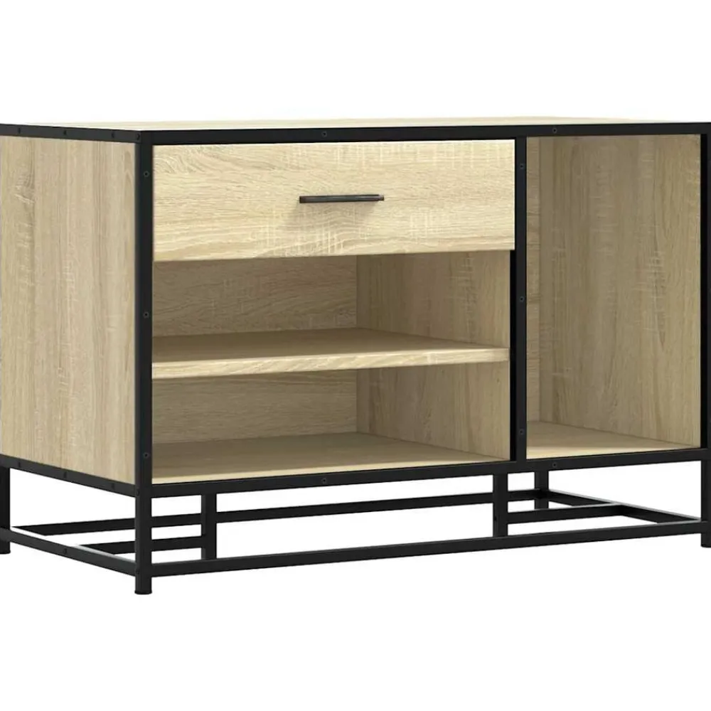 vidaXL Bancos-Zapatero madera de ingeniería 80x40x53,5 cm