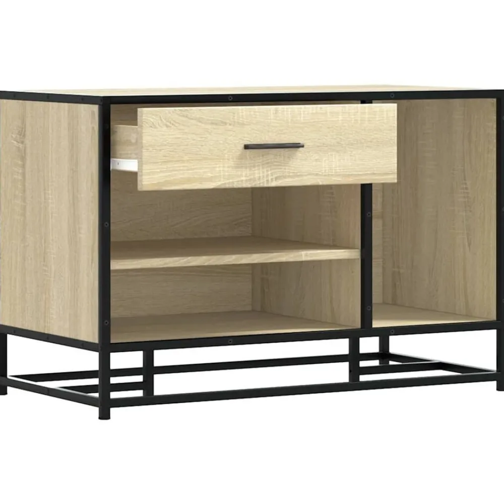 vidaXL Bancos-Zapatero madera de ingeniería 80x40x53,5 cm