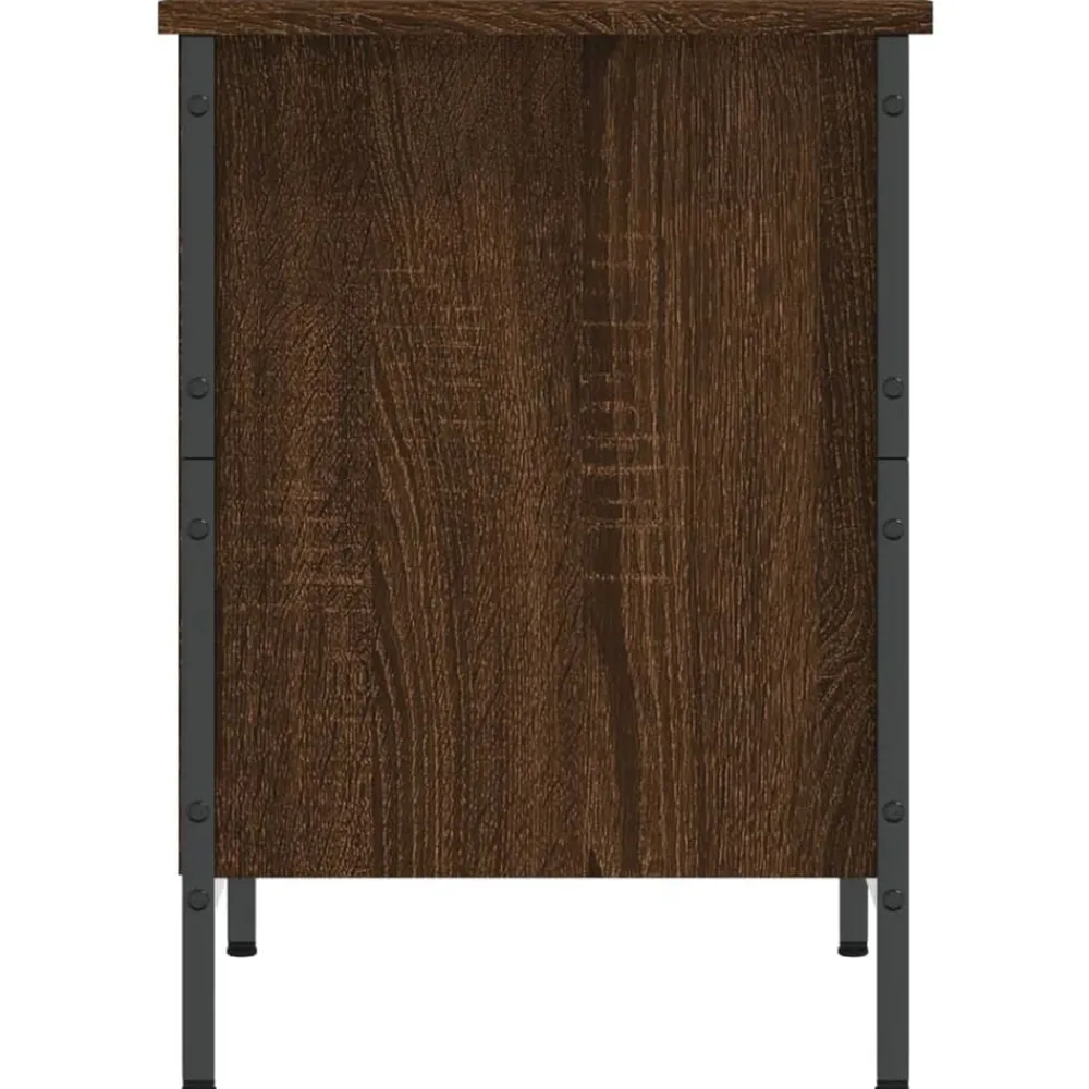 vidaXL Productos Del Hogar-Zapatero madera de ingeniería marrón roble 38x35x50 cm