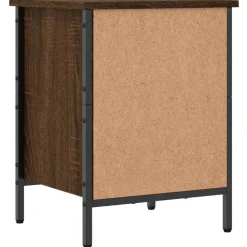 vidaXL Productos Del Hogar-Zapatero madera de ingeniería marrón roble 38x35x50 cm