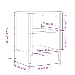 vidaXL Productos Del Hogar-Zapatero madera de ingeniería marrón roble 38x35x50 cm