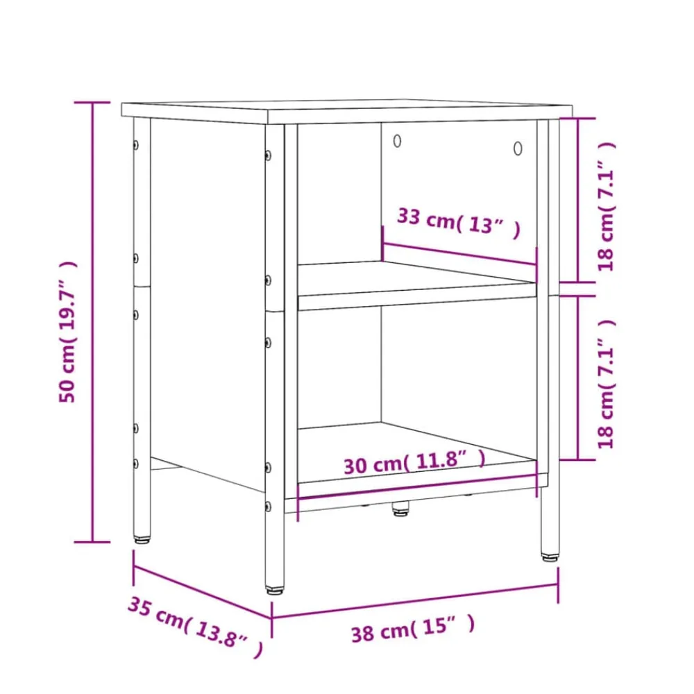 vidaXL Productos Del Hogar-Zapatero madera de ingeniería marrón roble 38x35x50 cm