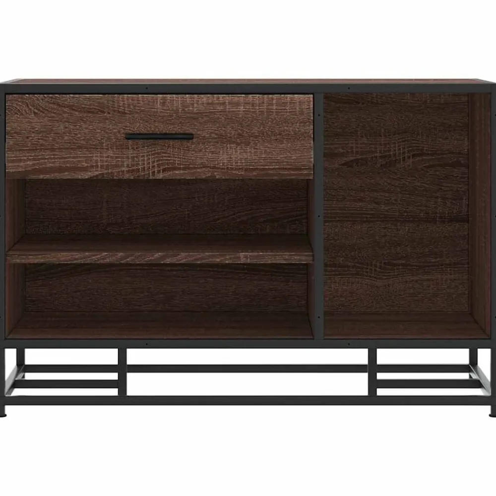 vidaXL Zapatero madera de ingeniería marrón roble 80x40x53,5 cm Marrón roble Outlet