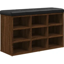 vidaXL Zapatero madera de ingeniería marrón roble 82x32x50 cm Marrón roble Best