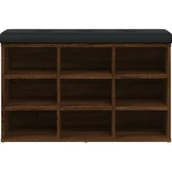 vidaXL Zapatero madera de ingeniería marrón roble 82x32x50 cm Marrón roble Best