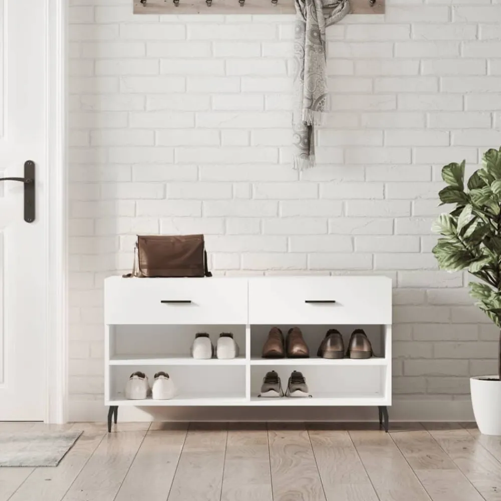 vidaXL Productos Del Hogar-Zapatero madera de ingeniería 102x35x55 cm