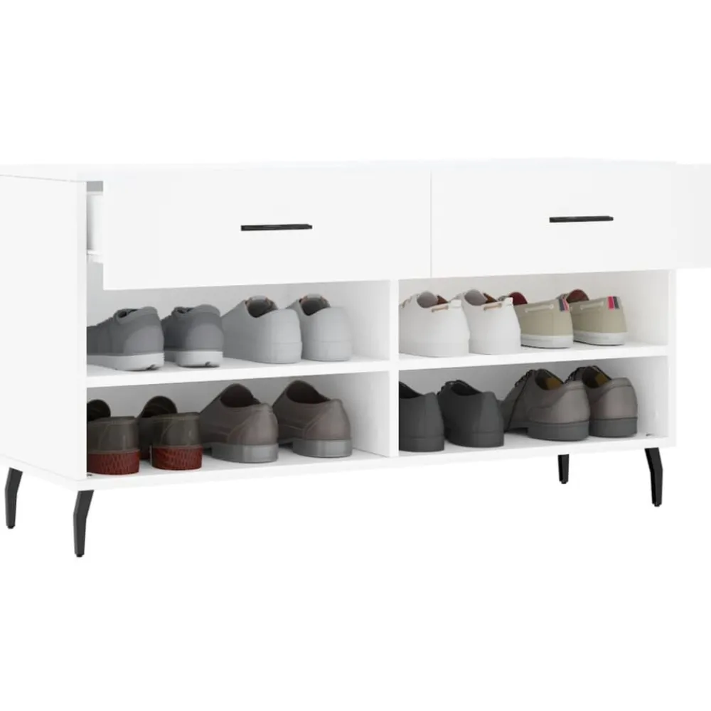 vidaXL Productos Del Hogar-Zapatero madera de ingeniería 102x35x55 cm