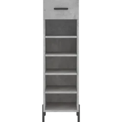 vidaXL Zapatero madera de ingeniería gris hormigón 30x35x105 cm Gris hormigón Discount