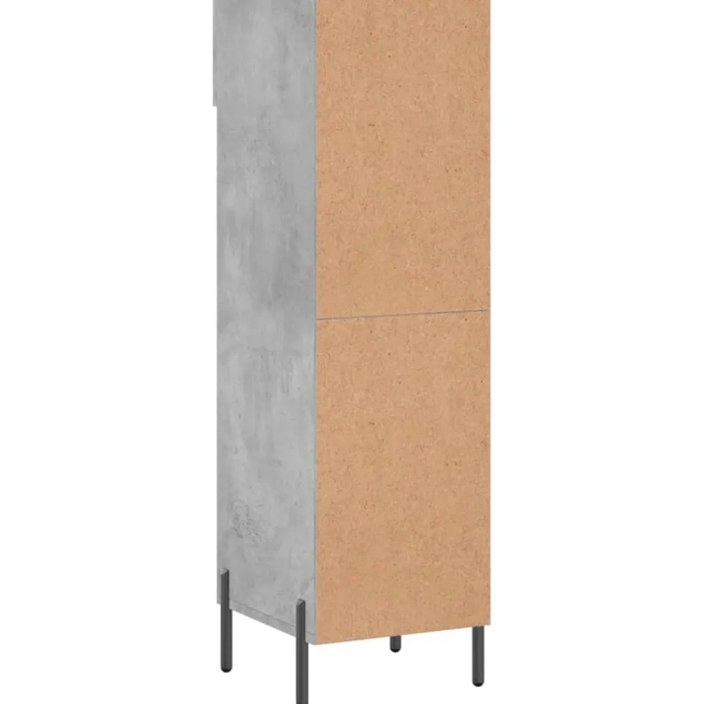 vidaXL Zapatero madera de ingeniería gris hormigón 30x35x105 cm Gris hormigón Discount