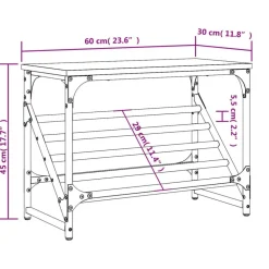 vidaXL Zapatero madera de ingeniería 60x30x45 cm Gris sonoma Hot