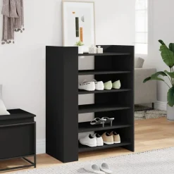vidaXL Productos Del Hogar-Zapatero madera de ingeniería 74,5x37,5x100 cm
