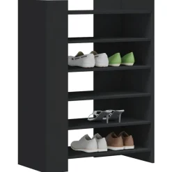 vidaXL Productos Del Hogar-Zapatero madera de ingeniería 74,5x37,5x100 cm