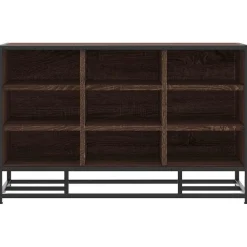 vidaXL Bancos-Zapatero madera de ingeniería marrón roble 84x40x53,5 cm