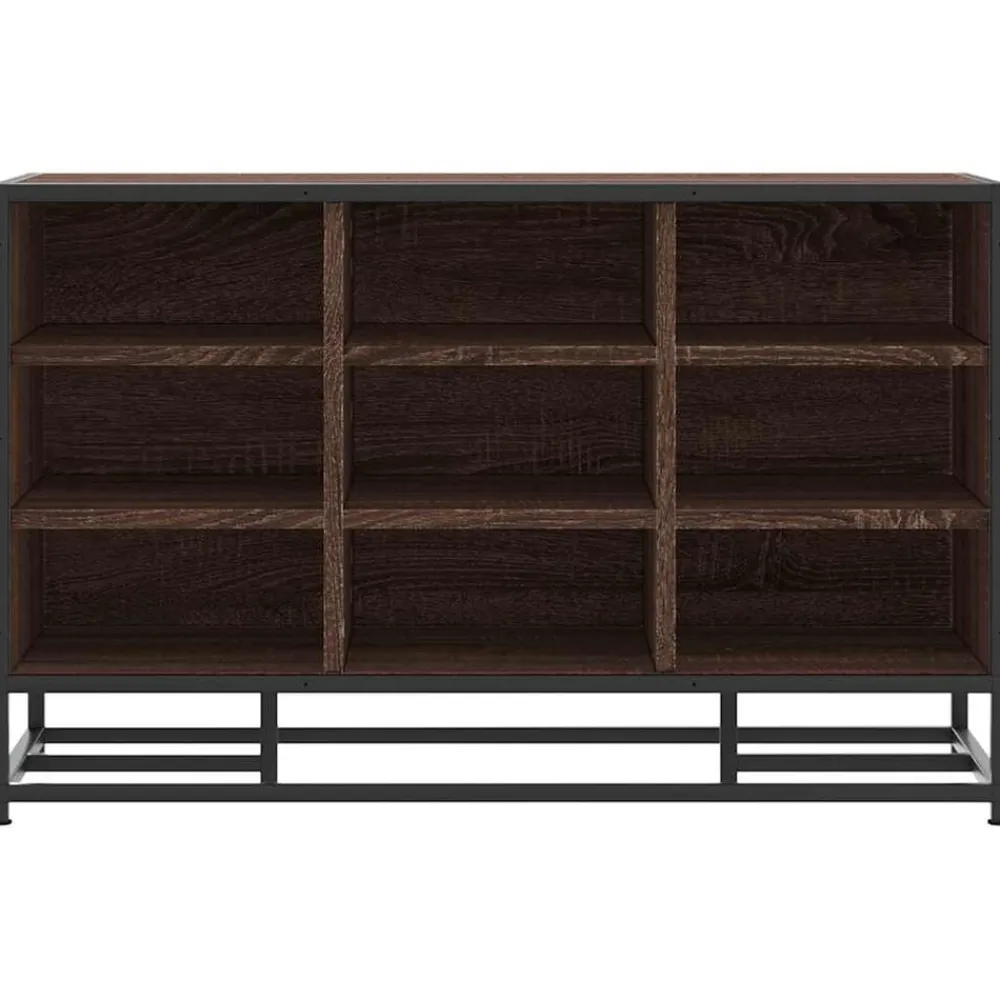 vidaXL Bancos-Zapatero madera de ingeniería marrón roble 84x40x53,5 cm