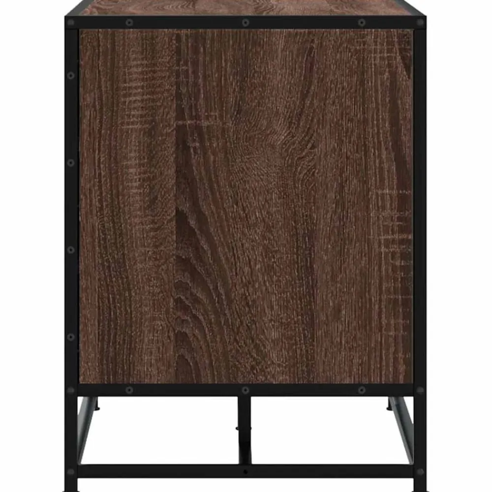 vidaXL Bancos-Zapatero madera de ingeniería marrón roble 84x40x53,5 cm