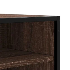 vidaXL Bancos-Zapatero madera de ingeniería marrón roble 84x40x53,5 cm