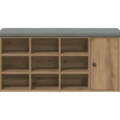 vidaXL Bancos-Zapatero madera de ingeniería roble artesanal 102x32x50cm