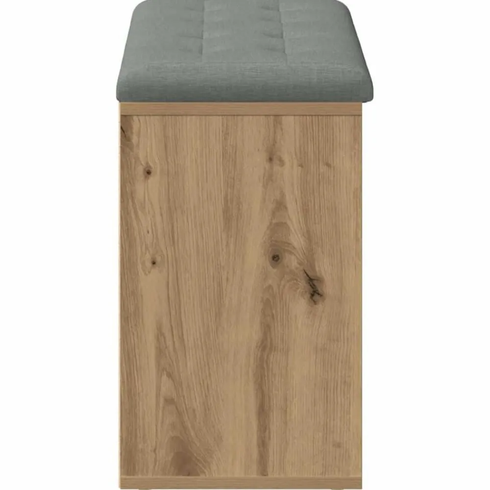 vidaXL Bancos-Zapatero madera de ingeniería roble artesanal 102x32x50cm