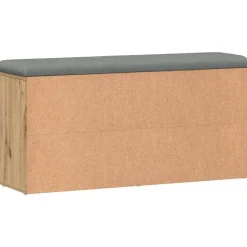 vidaXL Bancos-Zapatero madera de ingeniería roble artesanal 102x32x50cm