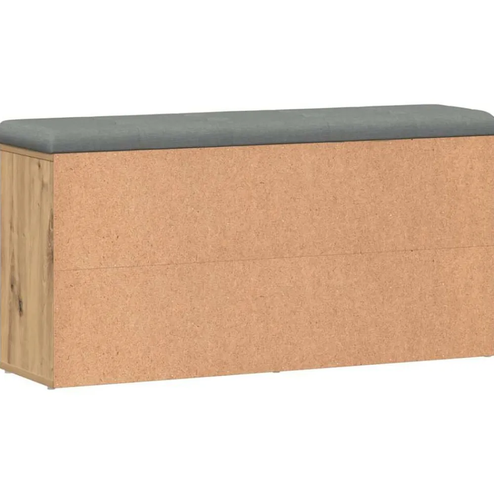 vidaXL Bancos-Zapatero madera de ingeniería roble artesanal 102x32x50cm