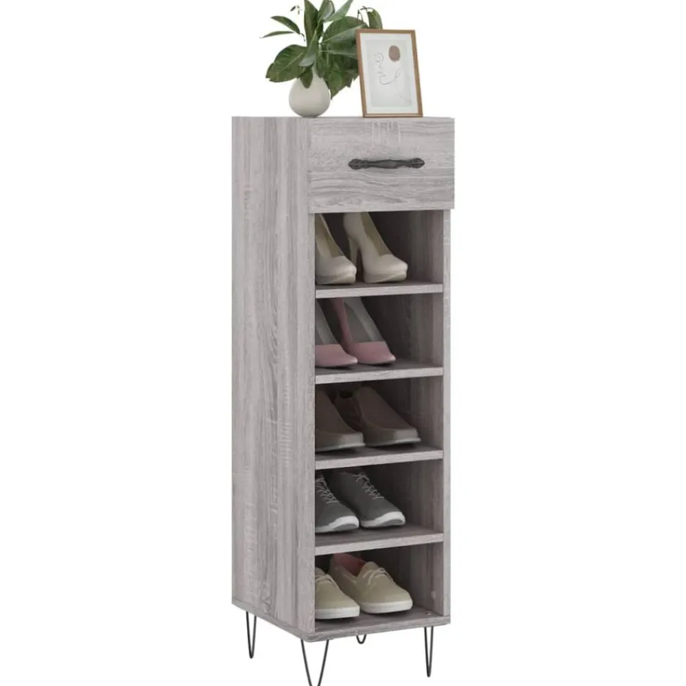 vidaXL Productos Del Hogar-Zapatero madera de ingeniería 30x35x105 cm