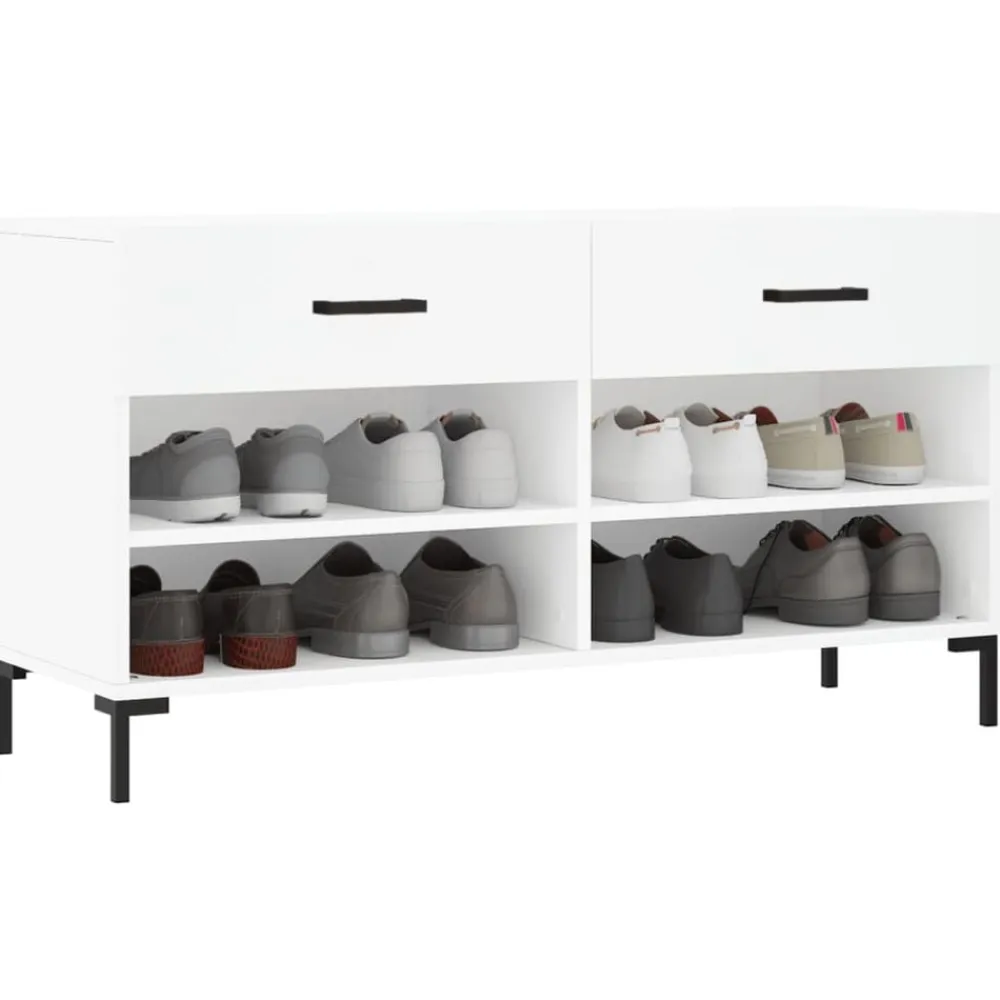 vidaXL Productos Del Hogar-Zapatero madera de ingeniería 102x35x55 cm