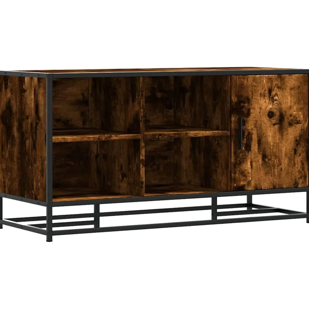 vidaXL Zapatero madera de ingeniería 100x40x53,5cm Roble ahumado Sale