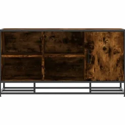 vidaXL Zapatero madera de ingeniería 100x40x53,5cm Roble ahumado Sale