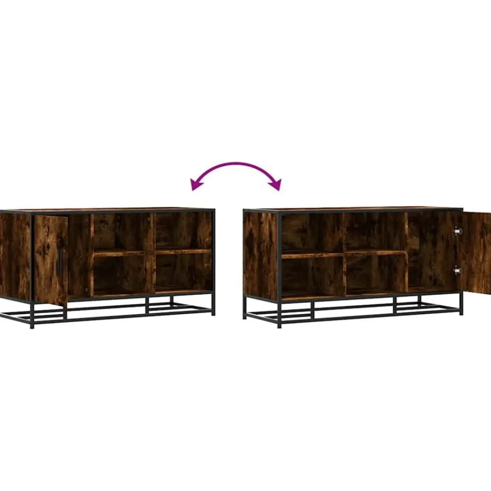 vidaXL Zapatero madera de ingeniería 100x40x53,5cm Roble ahumado Sale
