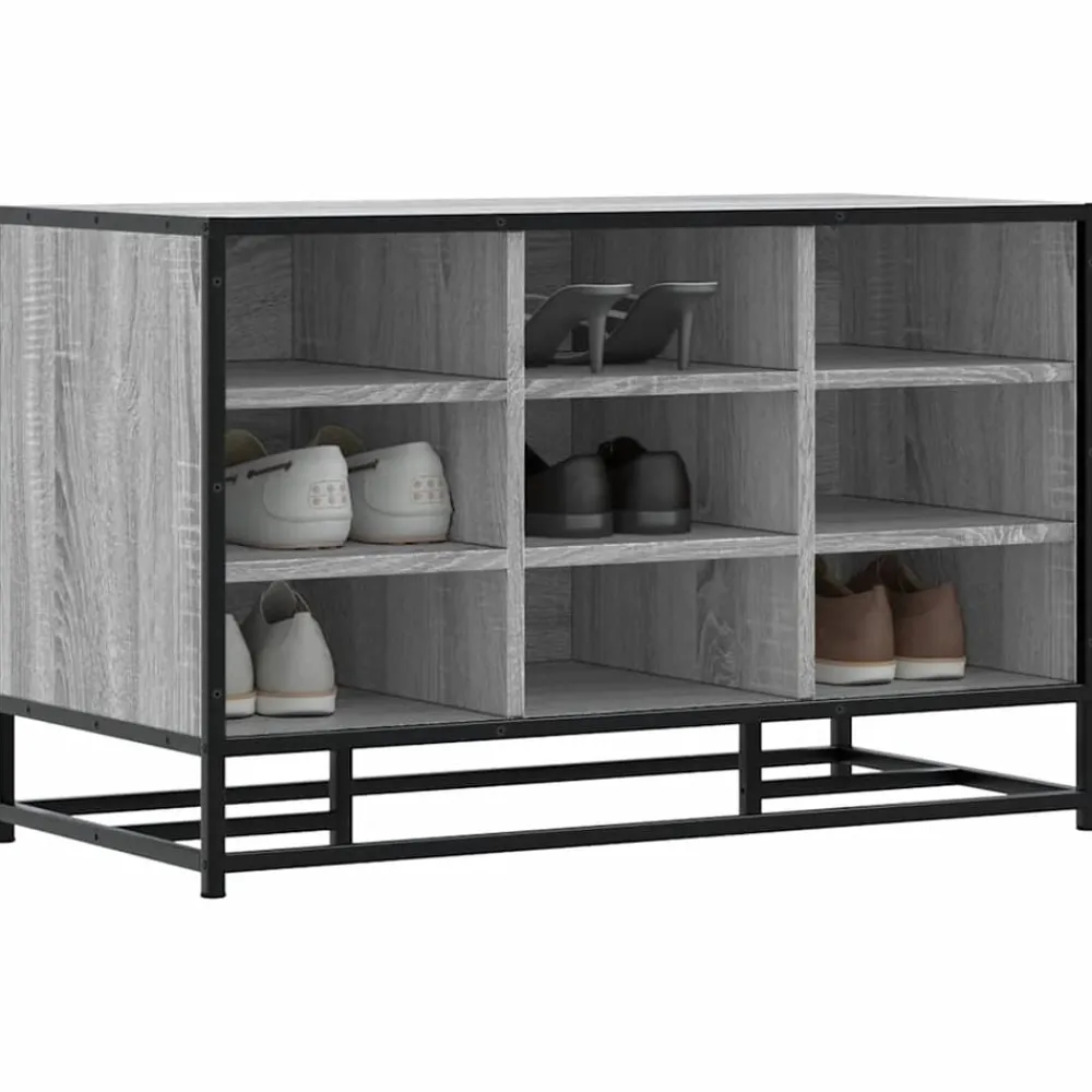 vidaXL Bancos-Zapatero madera de ingeniería 84x40x53,5 cm