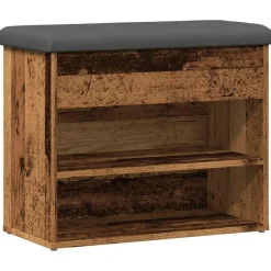 vidaXL Zapatero madera de ingeniería madera vieja 62x32x50 cm Madera antigua Outlet