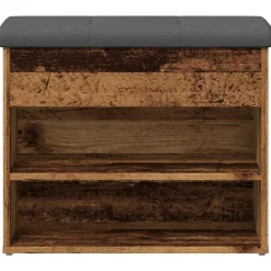 vidaXL Zapatero madera de ingeniería madera vieja 62x32x50 cm Madera antigua Outlet