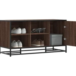vidaXL Zapatero madera de ingeniería roble marrón 100x40x53,5 cm Marr&oacute;n roble Clearance