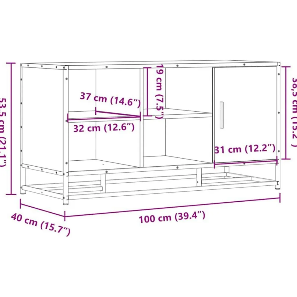 vidaXL Zapatero madera de ingeniería roble marrón 100x40x53,5 cm Marrón roble Clearance