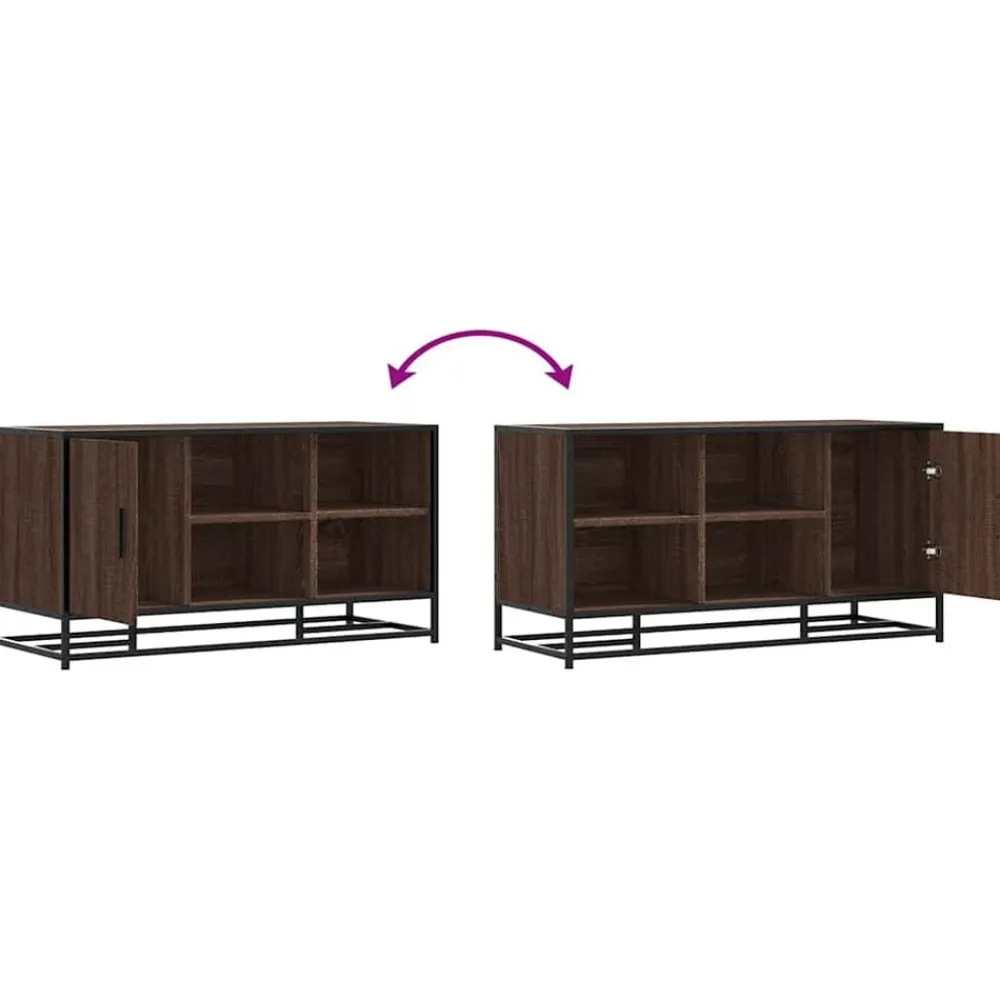 vidaXL Zapatero madera de ingeniería roble marrón 100x40x53,5 cm Marrón roble Clearance