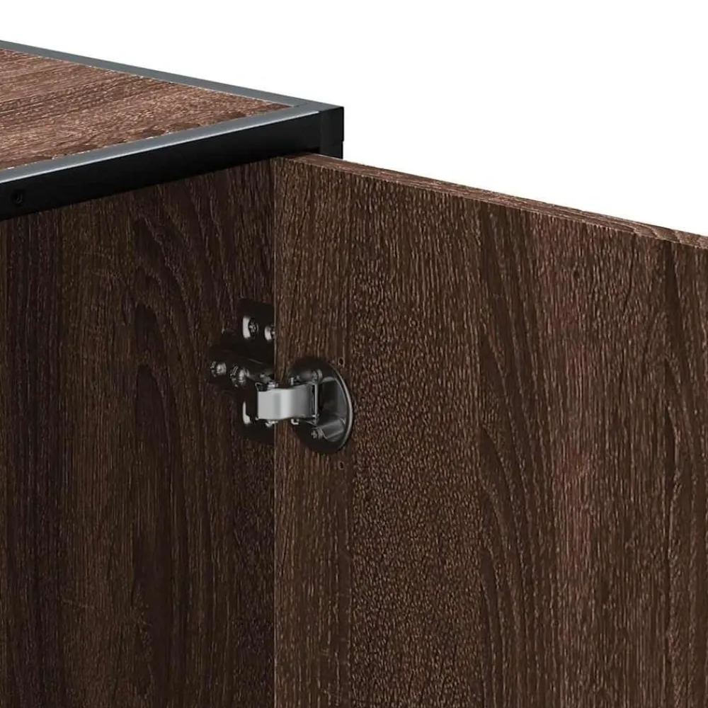 vidaXL Zapatero madera de ingeniería roble marrón 100x40x53,5 cm Marrón roble Clearance