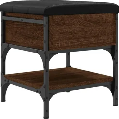 vidaXL Zapatero madera de ingeniería marrón roble 42x42x45 cm Marrón roble Discount