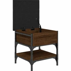 vidaXL Zapatero madera de ingeniería marrón roble 42x42x45 cm Marrón roble Discount