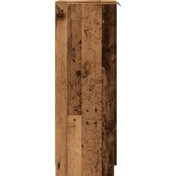 vidaXL Zapatero madera de ingeniería envejecida 59x35x100,5 cm Madera antigua Clearance